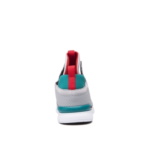 Supra Mens METHOD Lt. Grey/Teal/white High Top Shoes | CA-75685